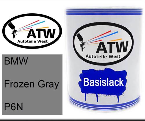 BMW, Frozen Gray, P6N: 1L Lackdose, von ATW Autoteile West.